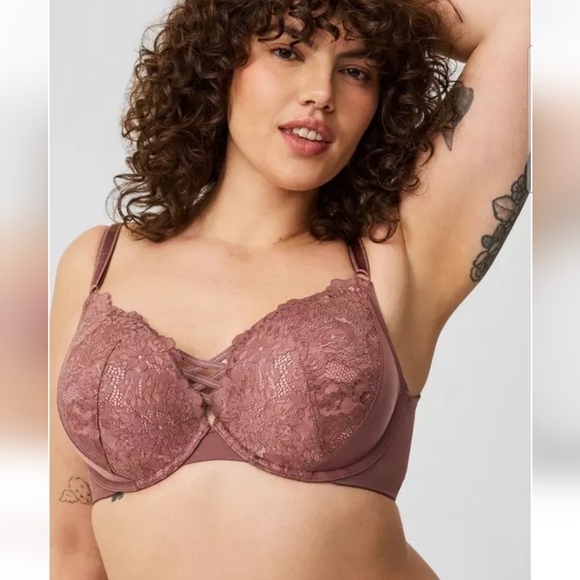 torrid Other - 💥Sale💥NWOT Torrid Rose Mauve Lace XO Plunge Pushup Bra